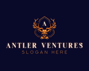 Premium Antler Deer logo design