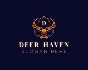 Premium Antler Deer logo design