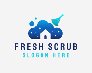 Scrub - Dusty Home Cleaning logo design