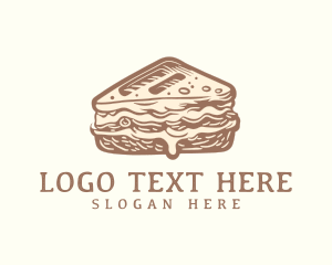 Hub - Snack Sandwich Diner logo design