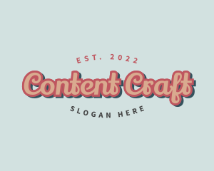 Retro Pop Cursive logo design