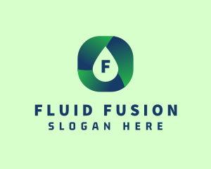 Gradient Fluid Droplet logo design