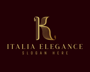 Classic Elegant Luxury Letter K logo design