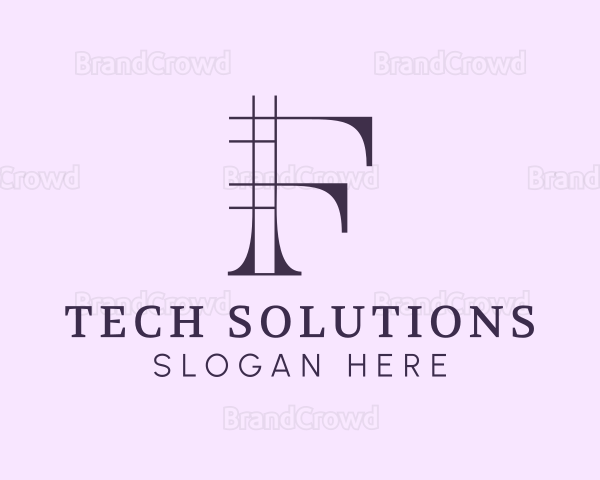 Geometric Business Letter F Logo