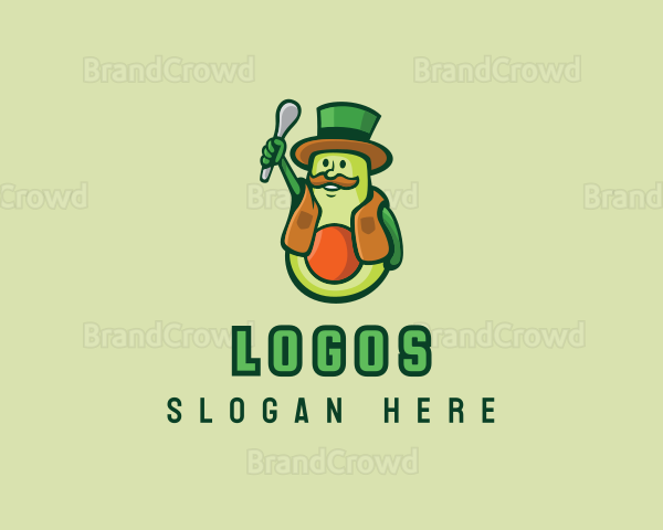 Avocado Fruit Spoon Logo