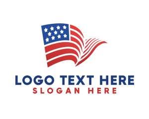 Shape - USA Flag Nation logo design