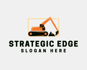 Digger - Excavator Contractor Machinery logo design