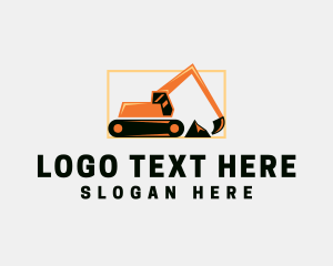 Machine - Excavator Contractor Machinery logo design