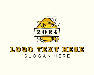 Apiary - Organic Honey Bee logo design