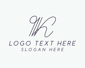 Monoline - Elegant Boutique Letter K logo design
