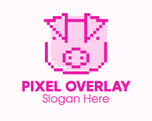 Pixel Pig Game logo design