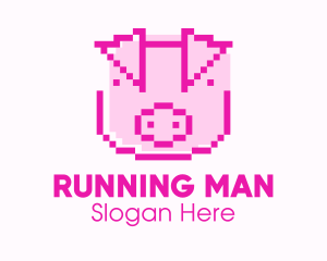 Pixel - Pixel Pig Game logo design