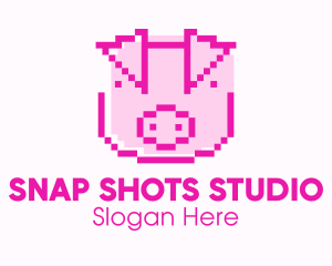Meat - Pixel Pig Game logo design