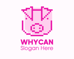 Gamer - Pixel Pig Game logo design