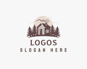 Forest Wooden Cabin Logo