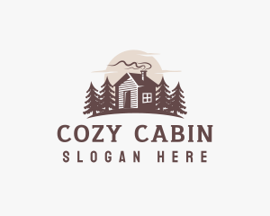 Cabin - Forest Wooden Cabin logo design