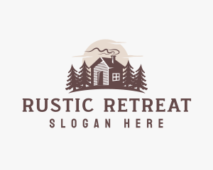 Cabin - Forest Wooden Cabin logo design