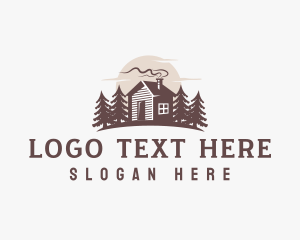 Forest Wooden Cabin Logo