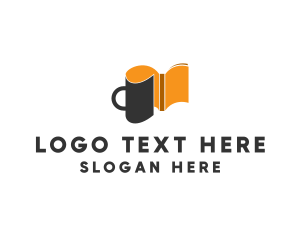 Flip - Coffee Mug Book logo design