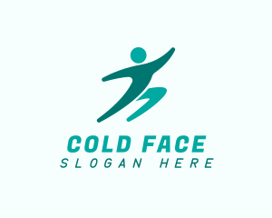 Trail Run - Fitness Running Man logo design