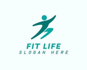 Fitness Running Man logo design