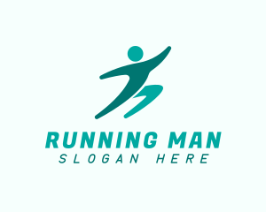 Fitness Running Man logo design