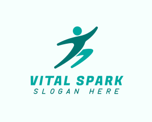 Energetic - Fitness Running Man logo design