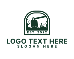 Trowel - Grass Hoe Gardening logo design