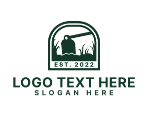 Shovel - Grass Hoe Gardening logo design