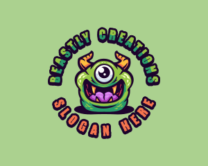 Scary Monster Creature logo design