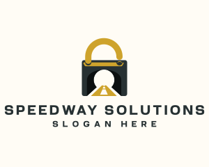 Road - Lock Road Highway logo design