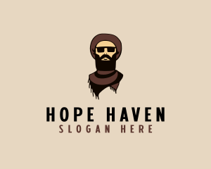 Middle East - Hipster Man Beard logo design