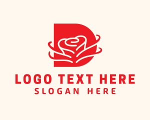 Marriage - Floral Letter D logo design