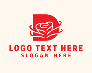 Flower - Floral Letter D logo design