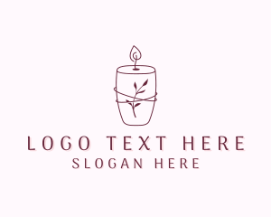 Leaf Scented Candle logo design
