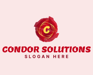 Watercolor Rose Floral logo design