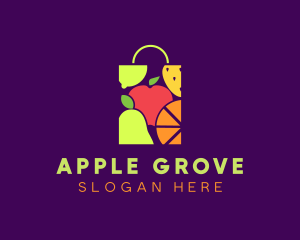 Fruit Shopping Bag logo design