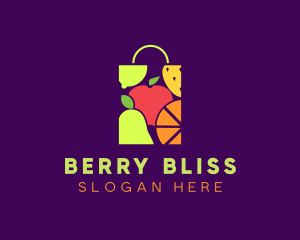 Fruit Shopping Bag logo design