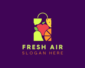 Fruit Shopping Bag logo design