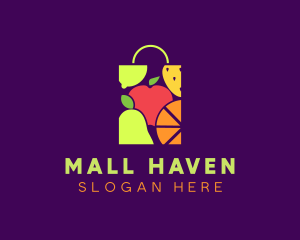 Fruit Shopping Bag logo design