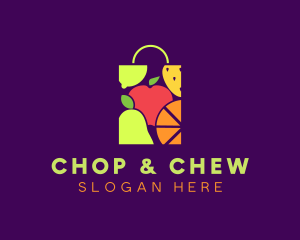 Pear - Fruit Shopping Bag logo design