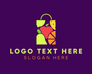 Orange Fruit - Fruit Shopping Bag logo design