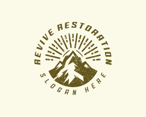 Mountain Peak Hiking Logo