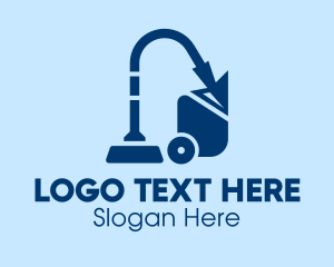 Clean - Blue Vacuum Cursor logo design