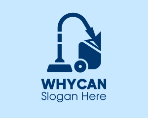 Cleaning Equipment - Blue Vacuum Cursor logo design