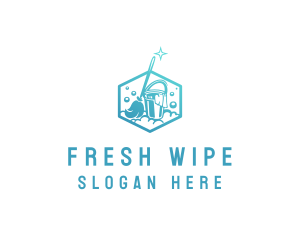 Wipe - Cleaning Mop Bucket logo design