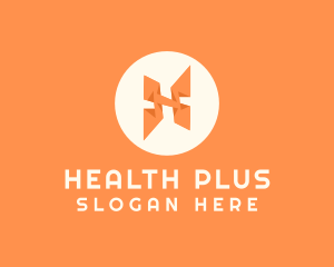 Orange Letter H logo design