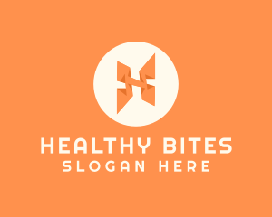 Orange Letter H logo design