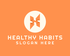 Orange Letter H logo design