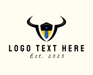 Horn - Bull Sports Shield logo design